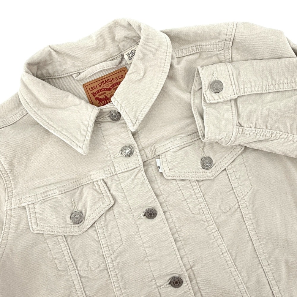Levis Corduroy Jacket Womens XL Beige Excellent Trucker Stretch 29945-0043